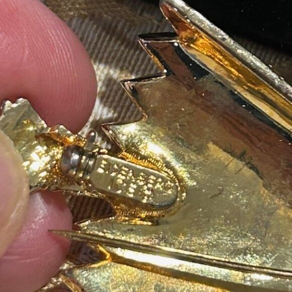 HOLIDAY🎄🎄EISENBERG ICE Gold Red/Green Swarovski Crystal Tree BROOCH - Picture 8 of 8